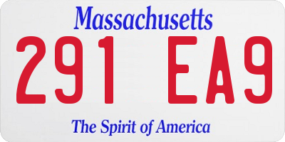 MA license plate 291EA9