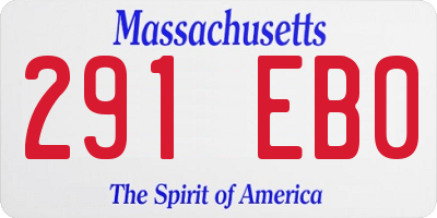MA license plate 291EB0