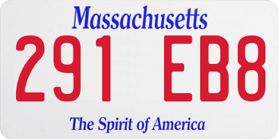 MA license plate 291EB8