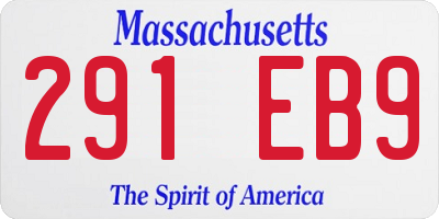 MA license plate 291EB9