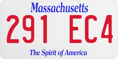 MA license plate 291EC4