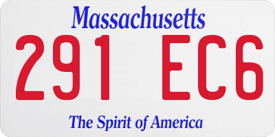 MA license plate 291EC6