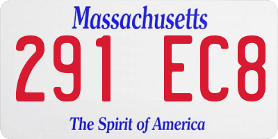 MA license plate 291EC8