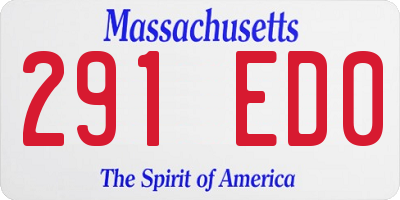 MA license plate 291ED0