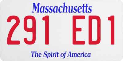 MA license plate 291ED1