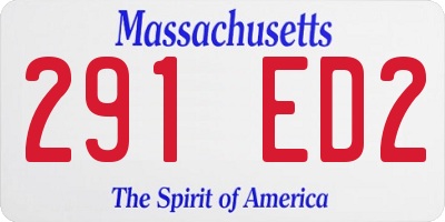 MA license plate 291ED2