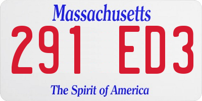 MA license plate 291ED3