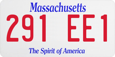 MA license plate 291EE1