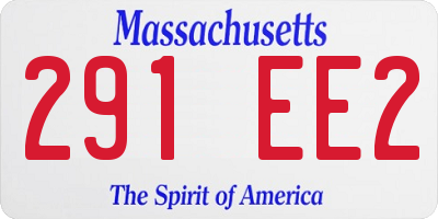 MA license plate 291EE2
