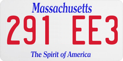 MA license plate 291EE3
