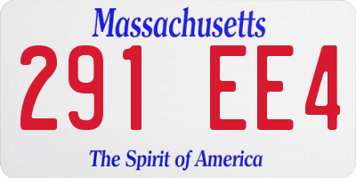 MA license plate 291EE4