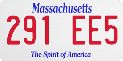 MA license plate 291EE5