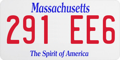 MA license plate 291EE6
