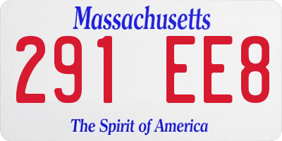 MA license plate 291EE8