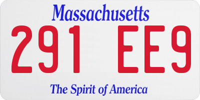 MA license plate 291EE9