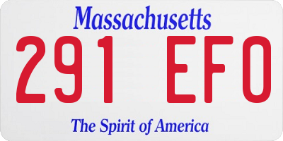 MA license plate 291EF0