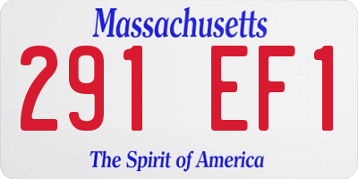 MA license plate 291EF1