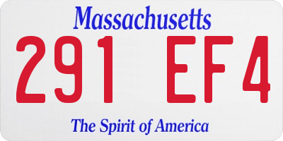 MA license plate 291EF4