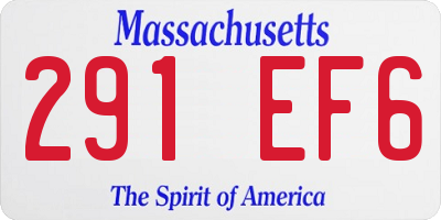 MA license plate 291EF6