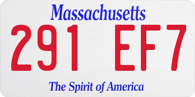 MA license plate 291EF7