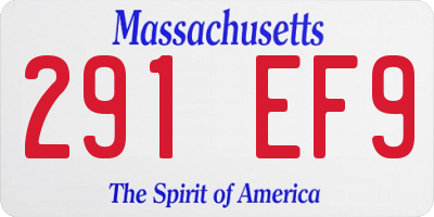 MA license plate 291EF9