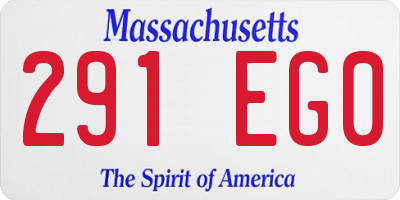 MA license plate 291EG0