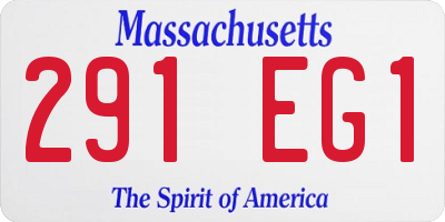 MA license plate 291EG1