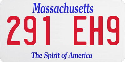 MA license plate 291EH9