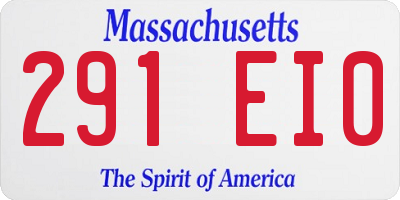 MA license plate 291EI0