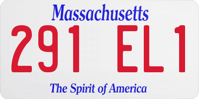MA license plate 291EL1