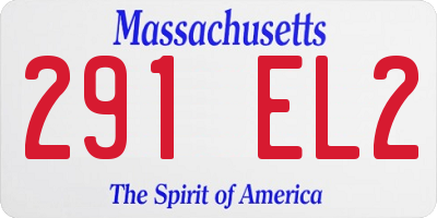 MA license plate 291EL2