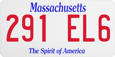 MA license plate 291EL6