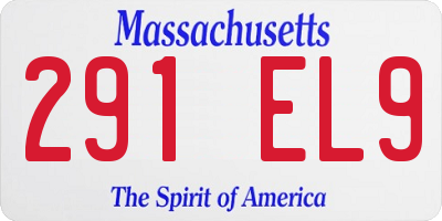 MA license plate 291EL9