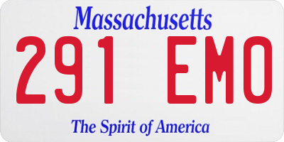 MA license plate 291EM0