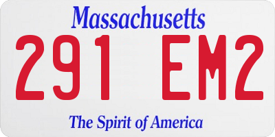 MA license plate 291EM2
