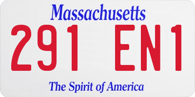 MA license plate 291EN1