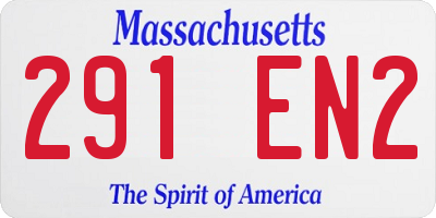 MA license plate 291EN2