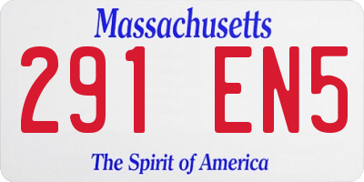 MA license plate 291EN5