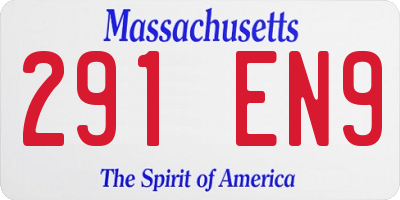 MA license plate 291EN9