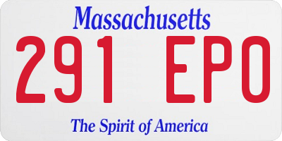 MA license plate 291EP0