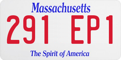 MA license plate 291EP1
