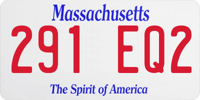 MA license plate 291EQ2