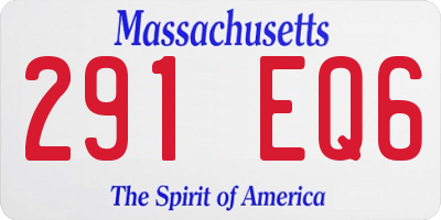 MA license plate 291EQ6