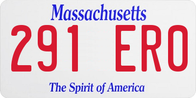 MA license plate 291ER0