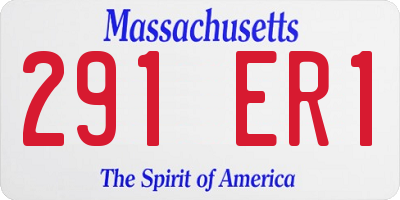 MA license plate 291ER1