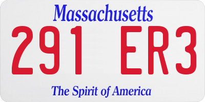 MA license plate 291ER3
