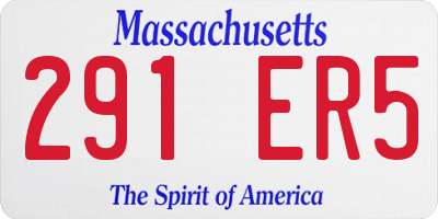MA license plate 291ER5