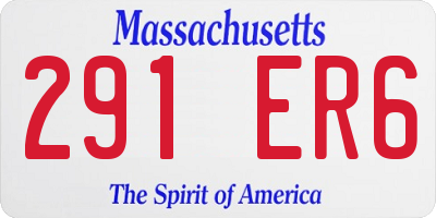 MA license plate 291ER6