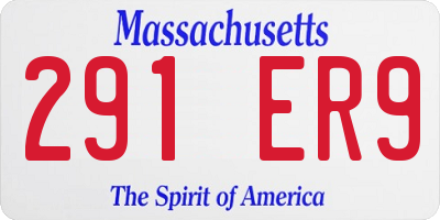 MA license plate 291ER9