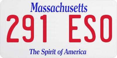 MA license plate 291ES0